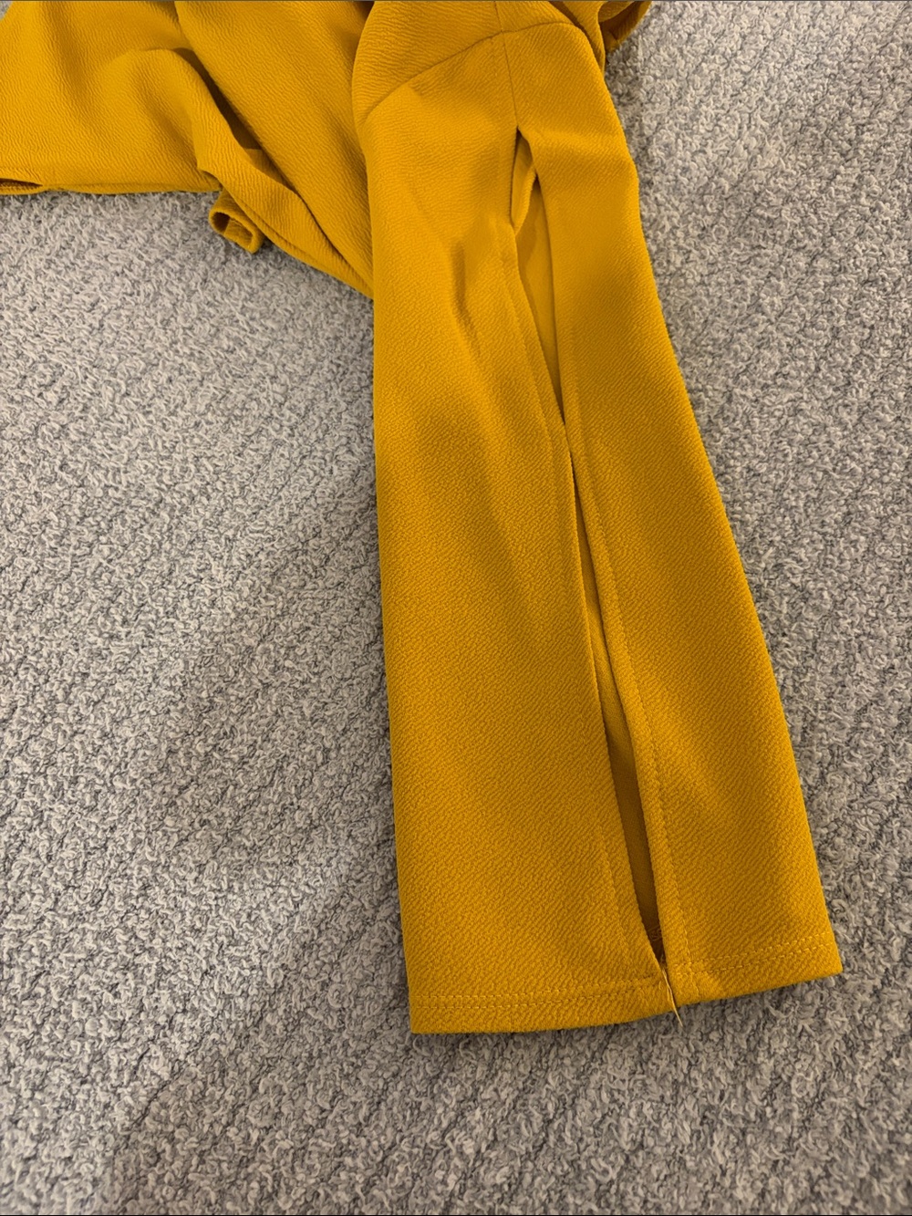 Green Envelope Mustard Textured Boatneck Long Sleeve Top - Picture 13 of 13